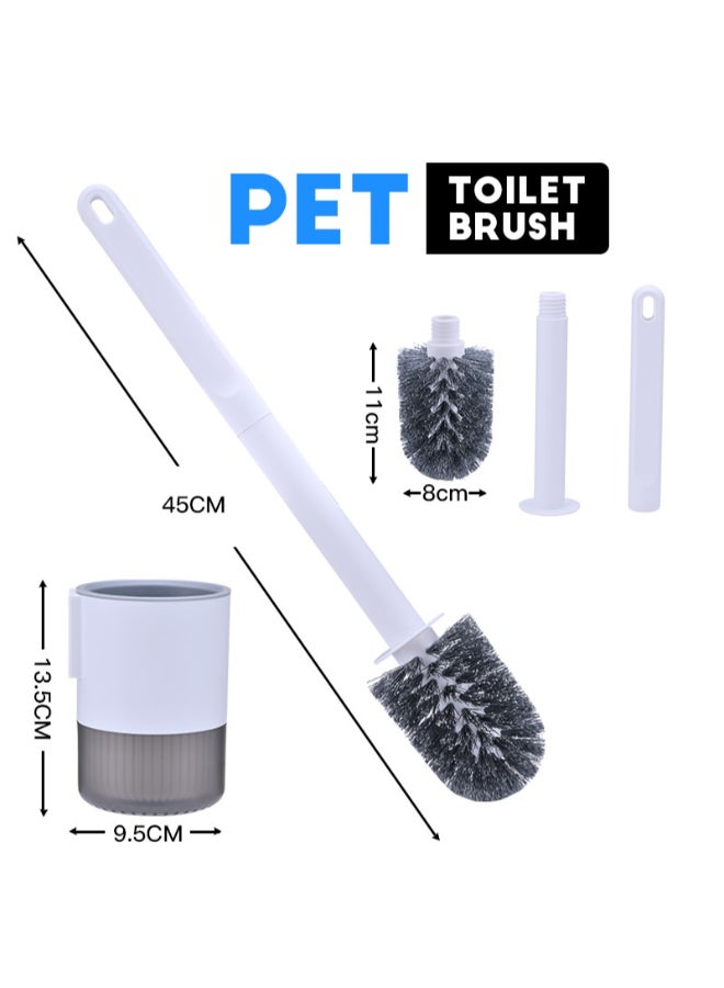 PAACHU Toilet Brush and Holder Set, Bathroom Toilet Brush Wall-Mounted or Freestanding Toilet Cleaner Brush, Splash-Proof & Rust-Free Deep Cleaning Brush Set - Image 3